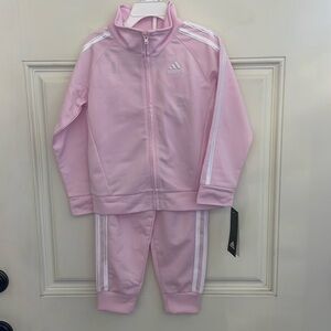 Adidas 4t pink jacket and matching pant. NWT never worn